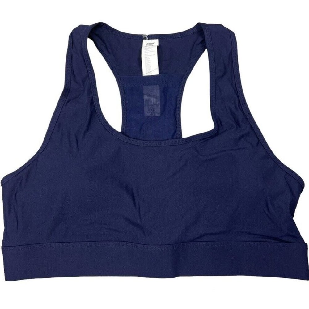 Fabletics On The Go Medium Impact Sports Bra Size‎ XXL Deep Navy MSRP 64.95 NWT